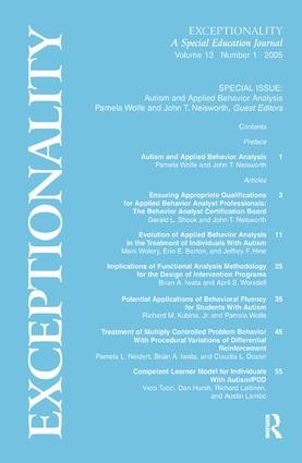 Autism and Applied Behavior Analysis