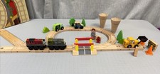 Thomas Wooden Railway 37 Pcs Lot Track Battat Carry Play Case Brio Train Set