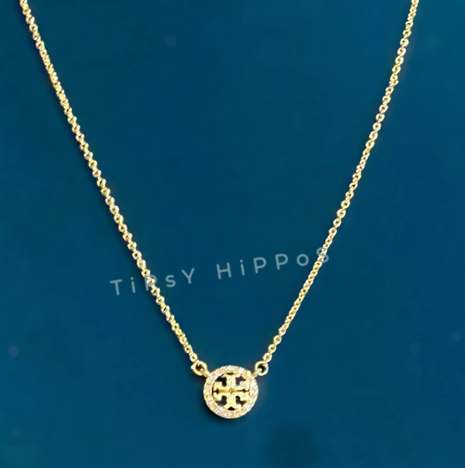 Collar Tory Burch Gold Miller Pave Foto 2 de 4