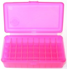 Caja de munición de plástico FSR pistola grande 50 Rd FS-LP-50-rosa