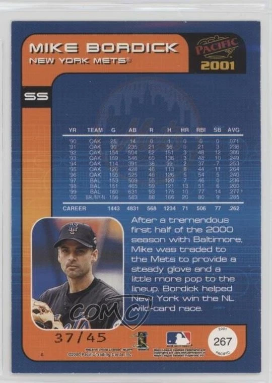 2001 Pacific Extreme LTD /45 Mike Bordick #267 - Image 2 of 2