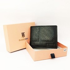 Burberry Embossed Bifold Luxury Men Wallet-Black