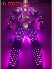 LED Robot Cosplay Glowing Costume Outfits Clothing Show Party Night Lights Suit