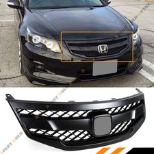 For 2011-12 Honda Accord 4dr Sedan Matt Black Jdm Sport Front Bumper Mesh Grill