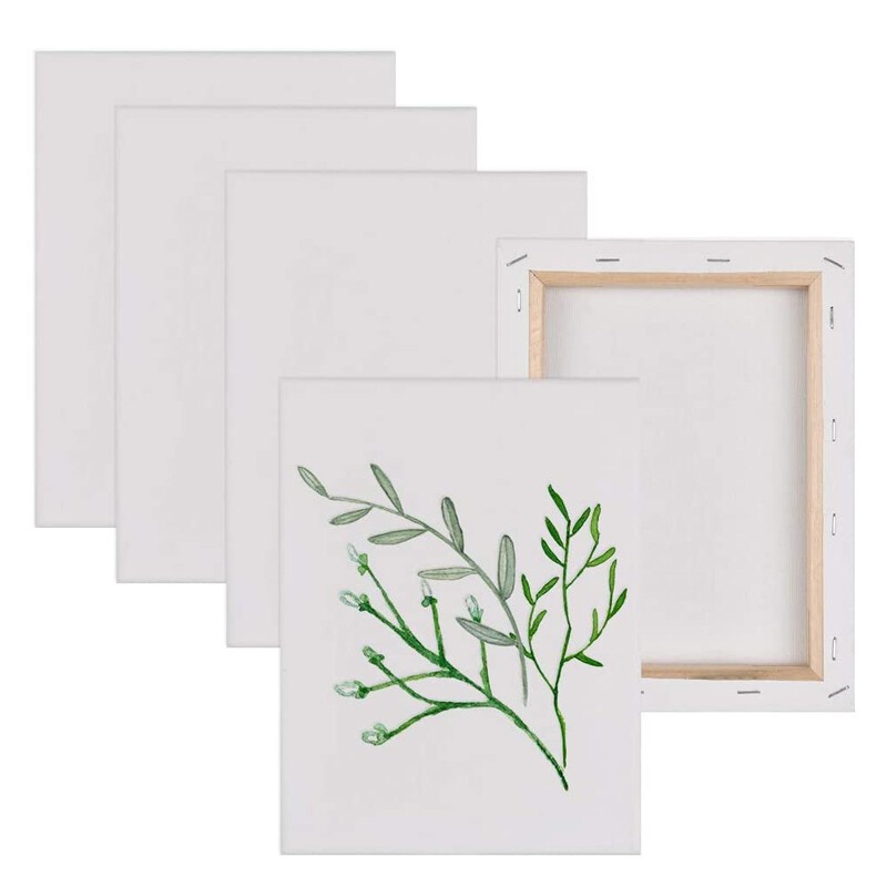 5x Artist Blank Stretched Canvas Canvases Art Large White Range Oil Acrylic Wood