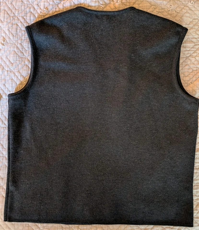 Chaleco Burberry Vintage Hombre L Gris Oscuro Lana Abotonada Foto 2 de 4