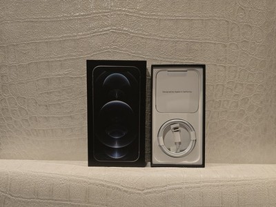 IPhone 12 Pro Max Verpackung Box Silver mit Zubehör (Ladekabel + Anleitung)
