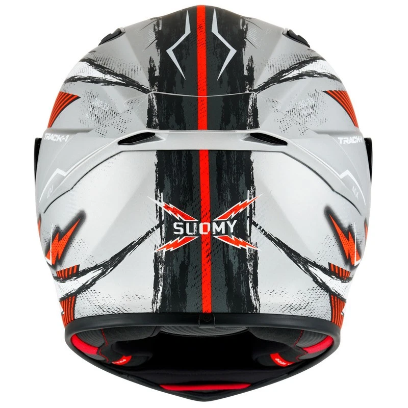 Casco integral Suomy Track-1 404 plateado/rojo - mediano KTT10010-MD Foto 3 de 4