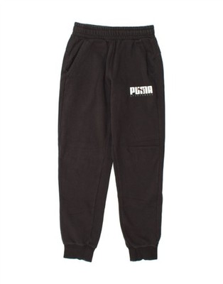 PUMA Mens Graphic Tracksuit Trousers Joggers XS Black Cotton CK62