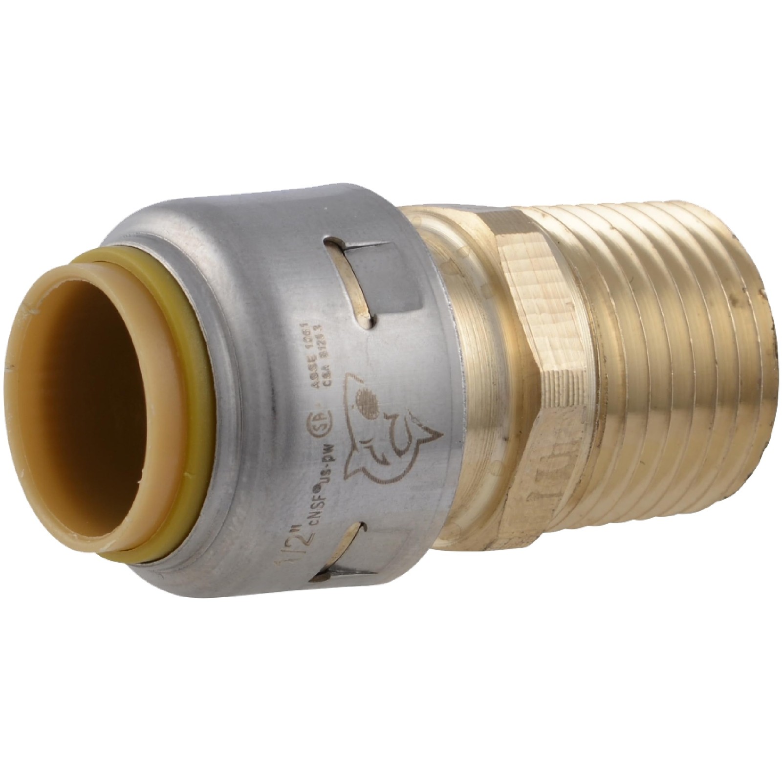 Sharkbite Max 1/2 Inch Brass Push To Connect Male Adapter Plumbing Fitting