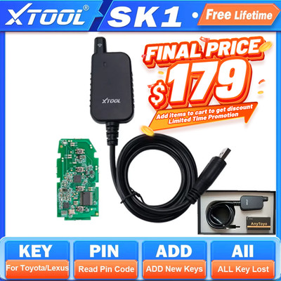 2026 XTOOL AnyToyo SK1 For Toyota Lexus 8A/4A Smart Key Program All Keys Lost