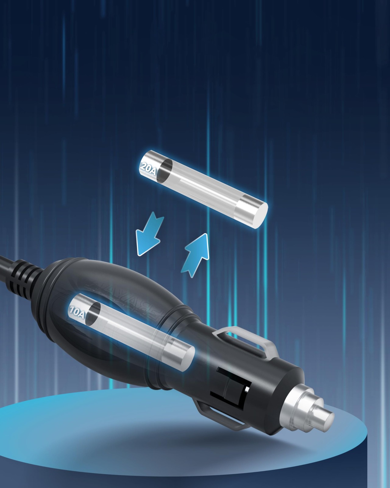 200W Car Power Inverter, 12V to 110V Cigarette Lighter Adapter to Wall Plug, ...