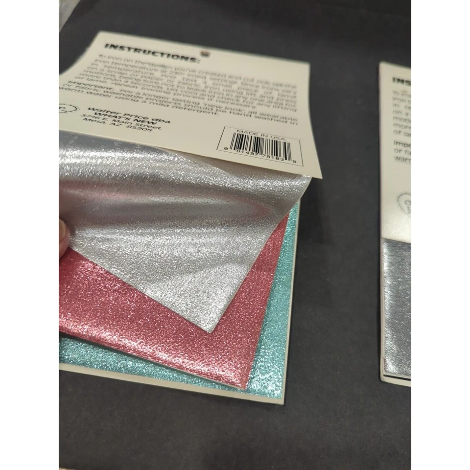 Lot Of 3 Designer Fabrics Lame New Create Your Own Design Pkg Contains 3 5x7 Ea. - Image 4 of 4