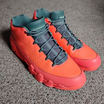 Nike Air Jordan 9 IX Low Bright Mango Hasta Ghost Green 8 Men's Size 13 US