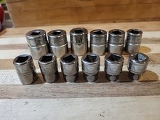 Snap-on 12 Pc. 38 Dr 6 Pt Metric Shallow Socket Set 8mm-19mm Fsm Series. Guc Snap-on 12 Pc. 38 Dr 6 Pt Metric Shallow Socket Set 8mm-19mm Fsm Series. Guc