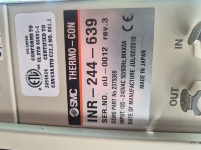 SMC Thermo-con INR-244-639 Recirculating Temperature/chiller