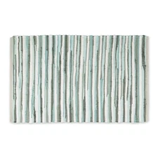 DII Chindi Home Collection Cotton Handwoven Slim Stripe Area Rag Rug, 2x3', Aqua