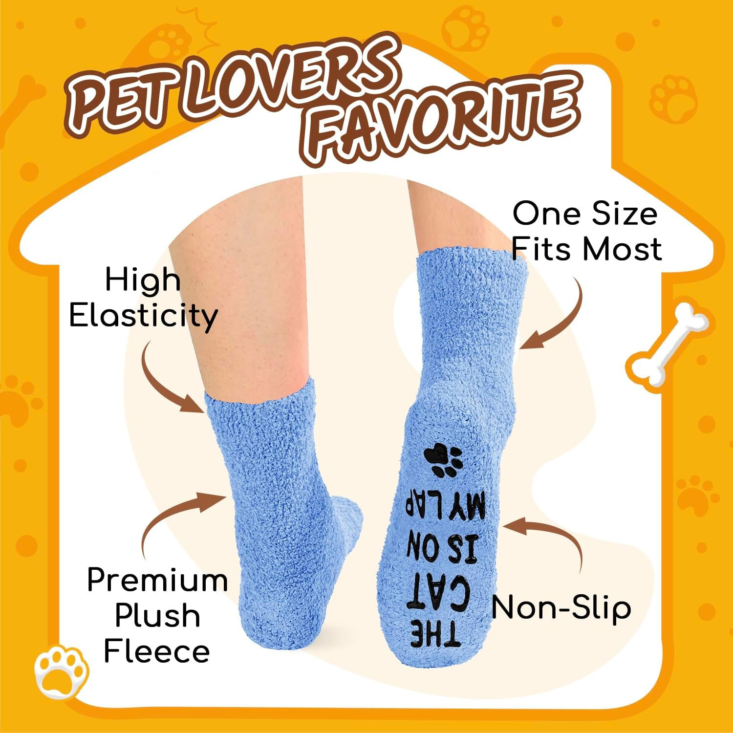 Cat Lover Gifts - Funny Fuzzy Novelty Socks for Cat Mom Dad Lovers Women Men