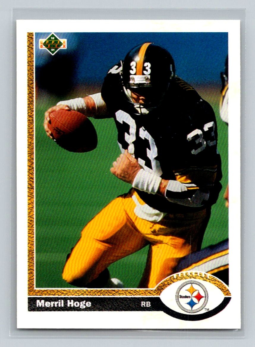 1991 Upper Deck #131 Merril Hoge Pittsburgh Steelers Football Card