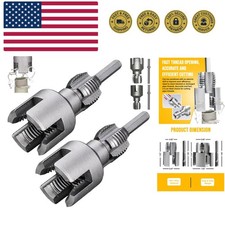 2PCS Integrated Internal  External Pipe Threading Tool with 1/2''  3/4'' Di...