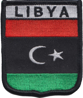 Libya Flag Shield Embroidered Patch Badge