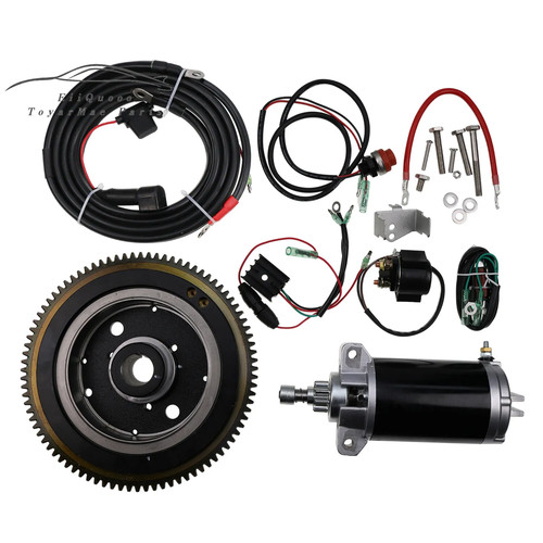 ELECTRIC START KIT FOR YAMAHA OUTBOARD E40X 40HP 2 STROKE 66T FLYWHEEL