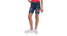 New With Tag - Jordache Girls' Embroidered Frayed Cuff Bermuda Short - Size 14