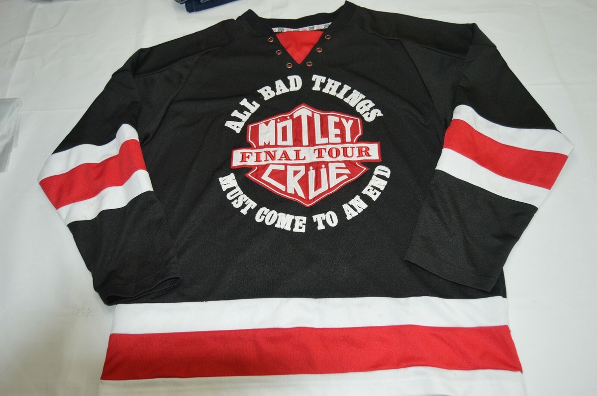 Motley Crue Hockey Jersey #81 The Final Tour All Bad Things Size