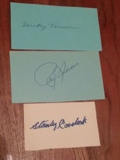 (WASHINGTON SENATORS) autos of HOFer Stan Coveleskie, Mickey Vernon, Roy Sievers