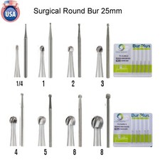Wave Dental Surgical Burs Round 2 4 6 8 1/4 FGOS SL Carbide 25mm For High Speed