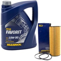 MotoröL Set 15W50 5 Liter + ÖLfilter SH 4036 P FüR Audi A8 A6 A6 Avant