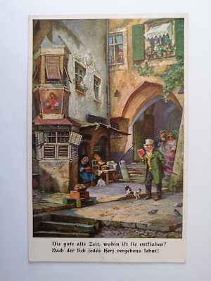 cpa Illustration J. FRANK Le BON VIEUX TEMPS Die gute alte zeit WELTVERGESSEN