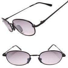 Genuine Vintage 90s Y2K Pop Culture Eclectic Vibes Matte Black Oval Sunglasses