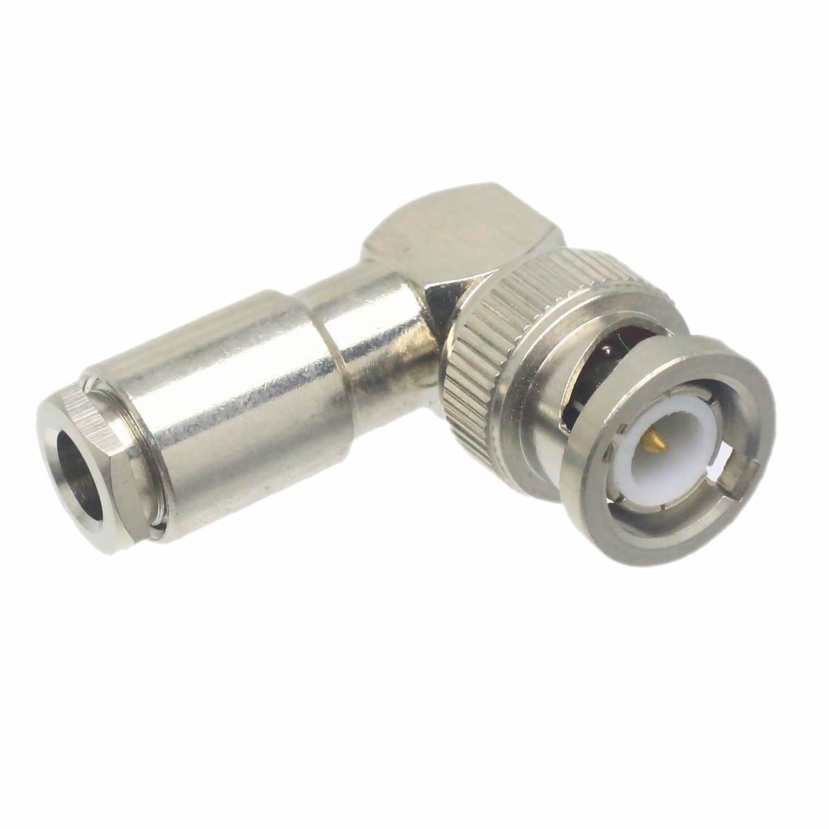 RF Coaxial Connector Right Angle BNC male Plug Clamp RG58 RG142