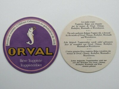 Beer Brewery Coaster: Brasserie d'Orval Trappist Bier - Villers-d-Orval, BELGIUM