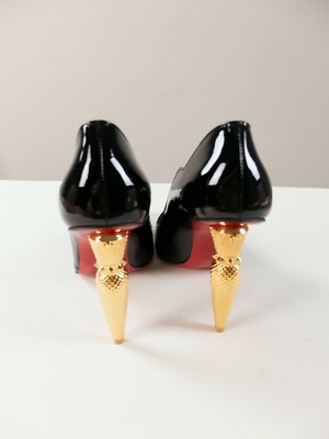 【送料&関税込】Christian Louboutin DACcolletAC Janispikes 5 CHRISTIAN LOUBOUTIN Lipchick black patent leather lipstick