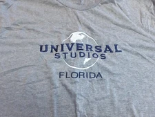 Universal Studios Florida Gray Embroidered Short Sleeve T-Shirt Adult Size XL