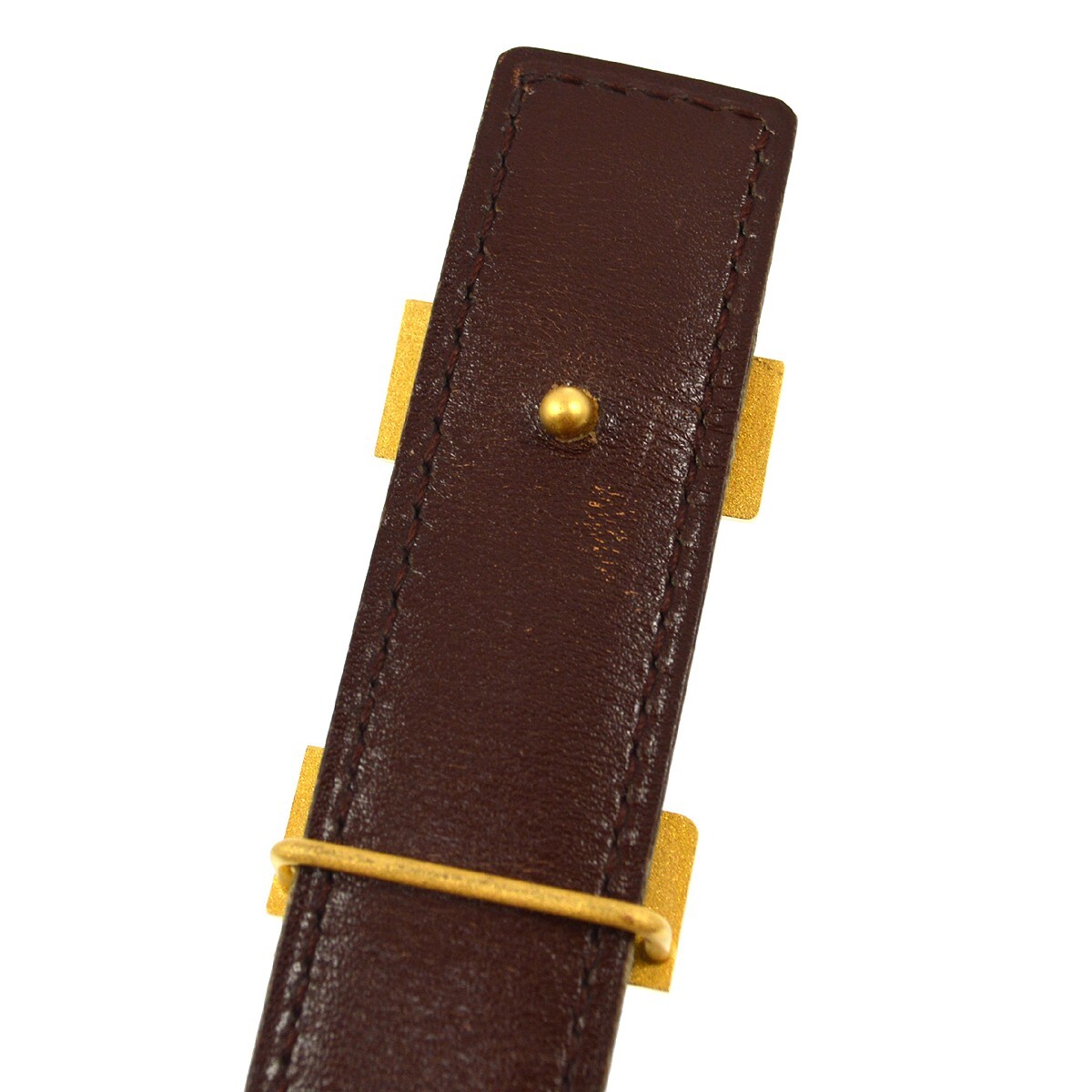 Hermes Black Box Calf Constance Reversible Belt #65 Small 