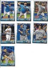 2015 Topps Update Baseball 10 Cards Rays Team Set