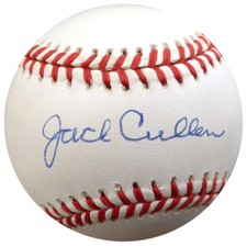 Jack Cullen Signed AL Baseball New York Yankees Beckett #F26314