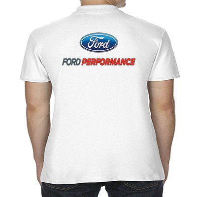 T-Shirts Mens Licensed Ford Polo Shirt Blue Logo Performance Modified RS ST GT Clothing Clothing 