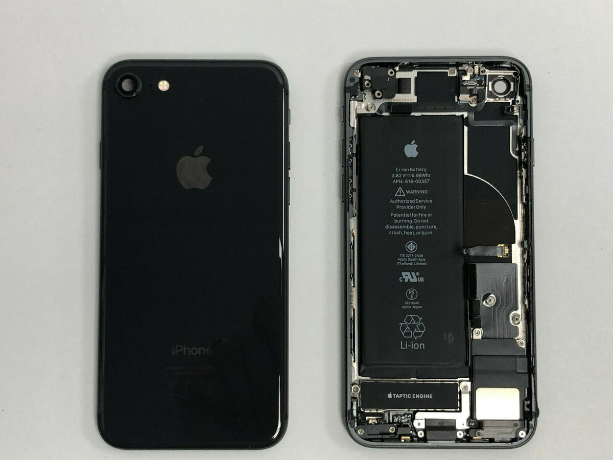 100 % Original Original Gehäusegehäuse für Apple iPhone 8 schwarz mit TEILEN 100 % Original Original Gehäusegehäuse für Apple iPhone 8 schwarz mit TEILEN