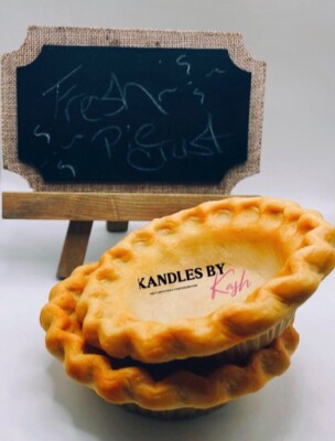 5 Inch (5 Pack) Wax Pie Crust W/Tins | Hand Painted| Dessert Candles ...
