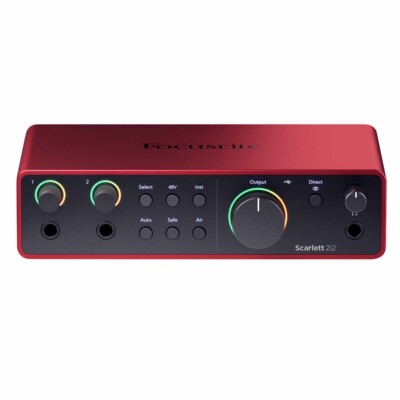 Focusrite Scarlett 2i2 4th Gen 2-in 2-out USB Music Audio