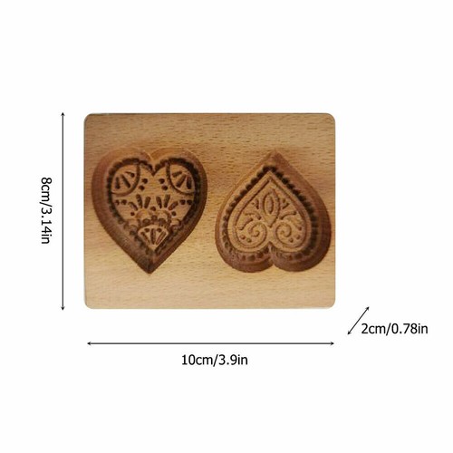 Wooden Cookie Cutter Love Heart Mold Baking Mold DIY Cookie Biscuit Decor Gift - Picture 6 of 9