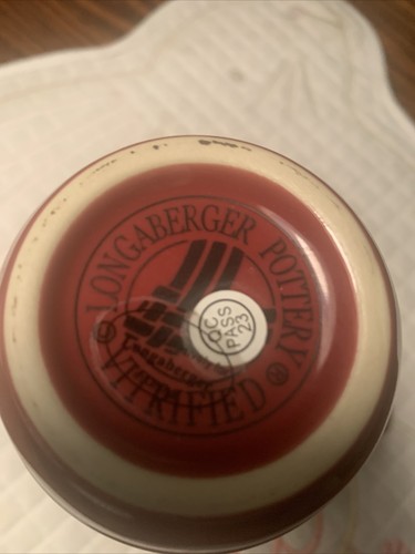 Longaberger Pottery Travel Mug - Picture 3 of 3
