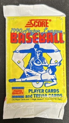 1990 Score Baseball Pack Jamie Moyer Rangers (Top) Wayne Tolleson Yankees (Back)
