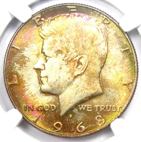 1968-D Kennedy Half Dollar 50C Coin - NGC MS67+ Plus - Top Pop - $4,800 Value