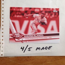 ANDRES BLANCO #PHI-13 PHILLIES 4/5 Made 2017 Topps 5X7 Jumbo Red Version
