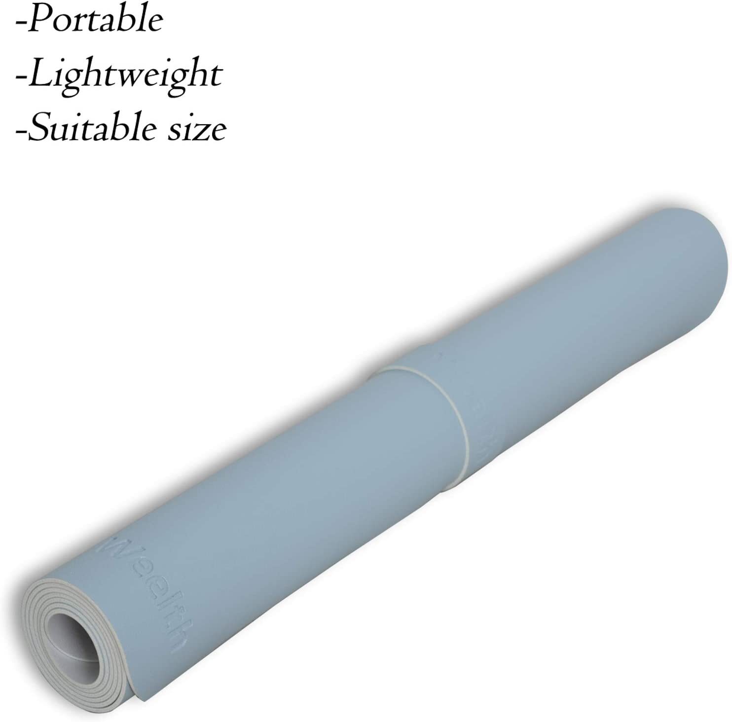 Weelth Office Desk Pad, 60cm x 35cm Waterproof (Light Blue/Silver, 600